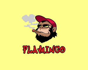 Smoking Monkey Cap Logo