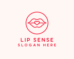 Lovely Dating Lips logo design