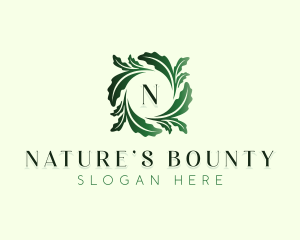 Organic Nature Leaf logo design