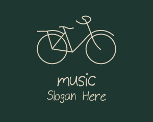 Minimalist Bicycle Drawing Logo