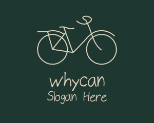 Minimalist Bicycle Drawing Logo