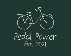 Bicycle - Minimalist Bicycle Drawing logo design