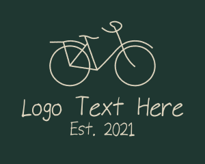 Bicycle - Minimalist Bicycle Drawing logo design