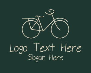 Minimalist Bicycle Drawing Logo