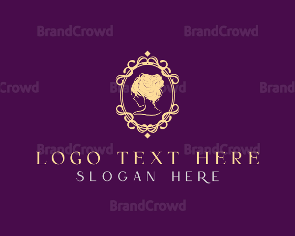 Elegant Woman Ornament Logo