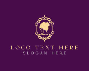 Silhouette - Elegant Woman Ornament logo design