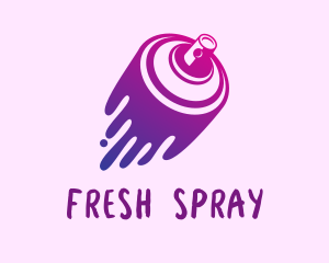 Gradient Spray Can logo design