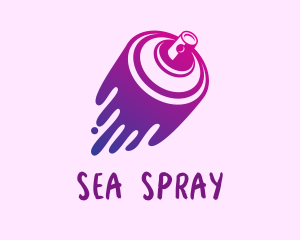 Gradient Spray Can logo design