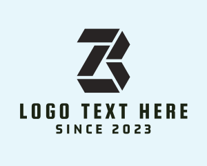 Black - Geometric Business Letter B logo design