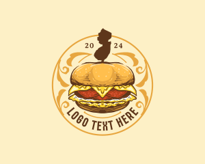 Bison Burger - Taylor Ham Burger New Jersey logo design