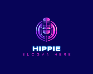 Studio Podcast Microphone Logo