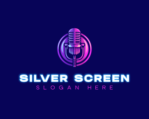 Studio Podcast Microphone Logo