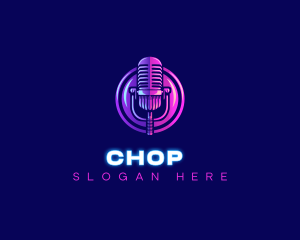 Studio Podcast Microphone Logo