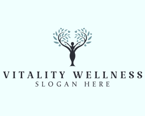 Nature Wellness Tree  logo design