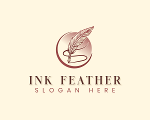 Writing Quill Ink Pen logo design