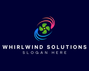 Whirlwind - Spiral Fan Ventilation logo design