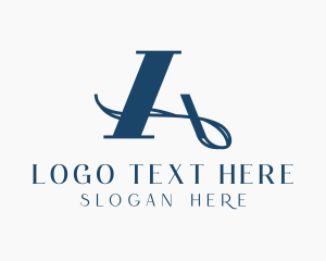 Wave - Generic Elegant Swoosh Letter A logo design
