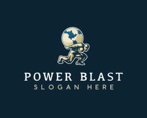 Globe Atlas Power logo design