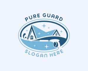 Sparkle Pressure Washer Disinfection logo design