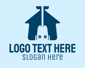 Cleaner - Vacuum Cleaner House logo design