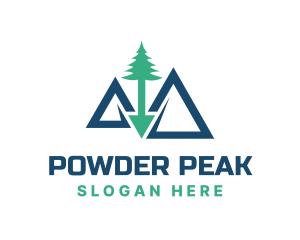 Ski - Outdoor Mountain Trekking logo design