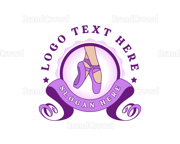 Feminine Ballet Shoe Logo