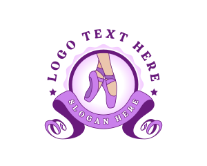 Ballet - Feminine Ballet Shoe logo design