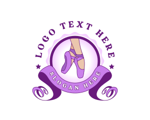 Feminine Ballet Shoe Logo