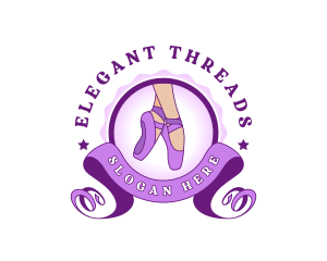 Feminine Ballet Shoe logo design