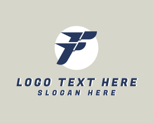 Shipment - Express Logistics Aviation Letter F logo design