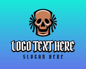 Skull And Crossbones - Pirate Skull Gaming Avatar logo design