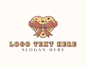 Sugar Cookie - Heart Cookie Dessert logo design