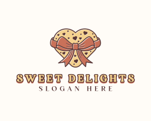 Heart Cookie Dessert logo design