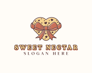 Heart Cookie Dessert logo design