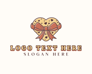 Gingerbread - Heart Cookie Dessert logo design