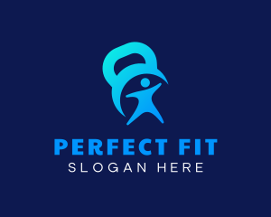 Athlete Fitness Kettlebell logo design