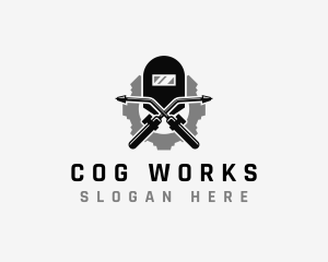 Welding Mask Cog logo design