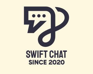 Swirly Chat App logo design