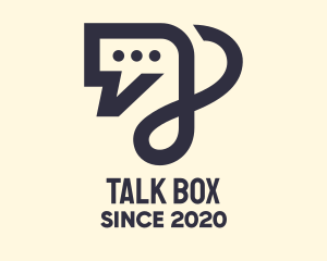 Chat Box - Swirly Chat App logo design