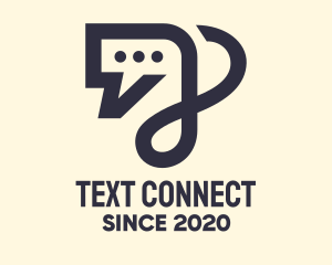 Texting - Swirly Chat App logo design