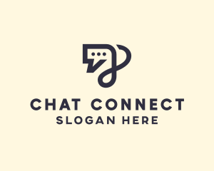 Swirly Chat App logo design