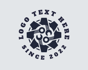Cog Wheel - Mechanical Cog Wrench logo design