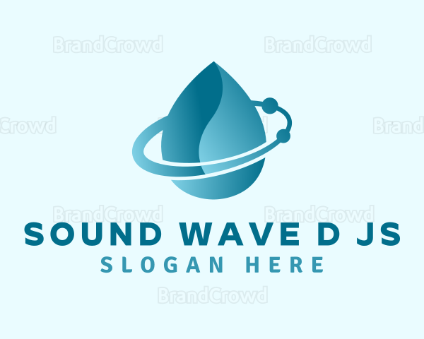 Gradient Aqua Droplet Logo