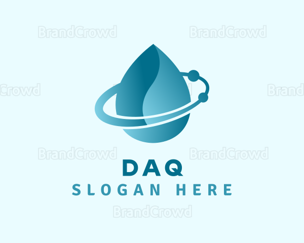 Gradient Aqua Droplet Logo