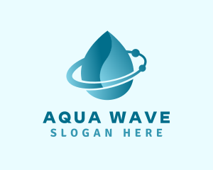 Gradient Aqua Droplet logo design