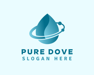 Gradient Aqua Droplet logo design