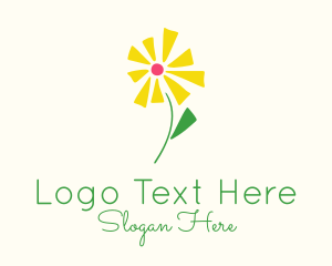 Marigold - Spring Flower Plant logo design