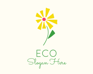 Spring Flower Plant Logo