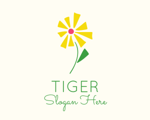 Spring Flower Plant Logo