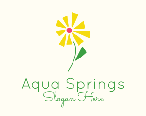 Spring Flower Plant logo design